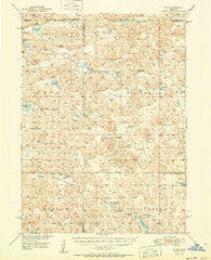 Flats Nebraska Historical topographic map, 1:62500 scale, 15 X 15 Minute, Year 1950