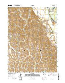 Fort Calhoun Nebraska Current topographic map, 1:24000 scale, 7.5 X 7.5 Minute, Year 2014