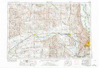 Fremont Nebraska Historical topographic map, 1:250000 scale, 1 X 2 Degree, Year 1955