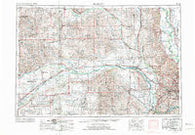 Fremont Nebraska Historical topographic map, 1:250000 scale, 1 X 2 Degree, Year 1955