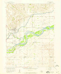 Genoa Nebraska Historical topographic map, 1:24000 scale, 7.5 X 7.5 Minute, Year 1958