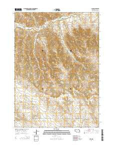Glen Nebraska Current topographic map, 1:24000 scale, 7.5 X 7.5 Minute, Year 2014