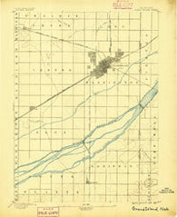 Grand Island Nebraska Historical topographic map, 1:62500 scale, 15 X 15 Minute, Year 1895
