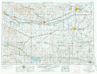 Grand Island Nebraska Historical topographic map, 1:250000 scale, 1 X 2 Degree, Year 1955