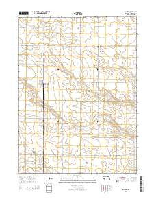 Gurley Nebraska Current topographic map, 1:24000 scale, 7.5 X 7.5 Minute, Year 2014