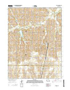 Hallam Nebraska Current topographic map, 1:24000 scale, 7.5 X 7.5 Minute, Year 2014