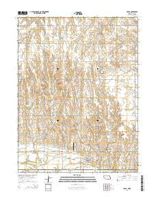 Hardy Nebraska Current topographic map, 1:24000 scale, 7.5 X 7.5 Minute, Year 2014