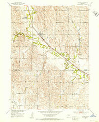 Hazard Nebraska Historical topographic map, 1:24000 scale, 7.5 X 7.5 Minute, Year 1951