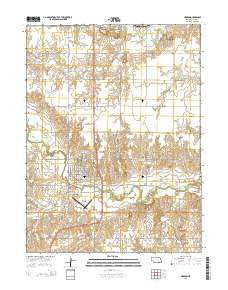Hebron Nebraska Current topographic map, 1:24000 scale, 7.5 X 7.5 Minute, Year 2014