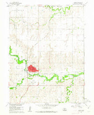 Hebron Nebraska Historical topographic map, 1:24000 scale, 7.5 X 7.5 Minute, Year 1960