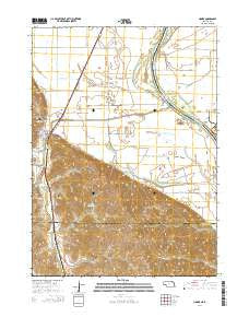Homer Nebraska Current topographic map, 1:24000 scale, 7.5 X 7.5 Minute, Year 2014