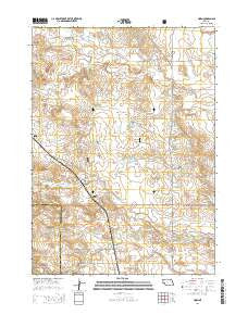 Horn Nebraska Current topographic map, 1:24000 scale, 7.5 X 7.5 Minute, Year 2014