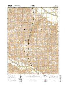 Howe Nebraska Current topographic map, 1:24000 scale, 7.5 X 7.5 Minute, Year 2014