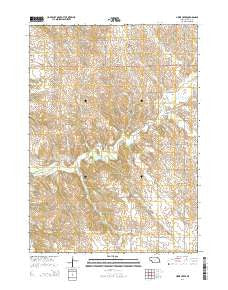 Howe Creek Nebraska Current topographic map, 1:24000 scale, 7.5 X 7.5 Minute, Year 2014