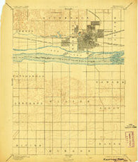 Kearney Nebraska Historical topographic map, 1:62500 scale, 15 X 15 Minute, Year 1894