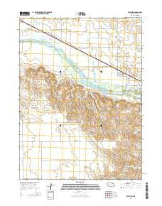 Lewellen Nebraska Current topographic map, 1:24000 scale, 7.5 X 7.5 Minute, Year 2014