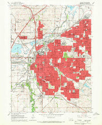 Lincoln Nebraska Historical topographic map, 1:24000 scale, 7.5 X 7.5 Minute, Year 1964