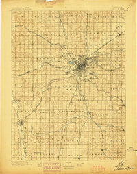 Lincoln Nebraska Historical topographic map, 1:125000 scale, 30 X 30 Minute, Year 1897