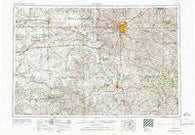 Lincoln Nebraska Historical topographic map, 1:250000 scale, 1 X 2 Degree, Year 1955