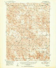 Linscott Nebraska Historical topographic map, 1:62500 scale, 15 X 15 Minute, Year 1950