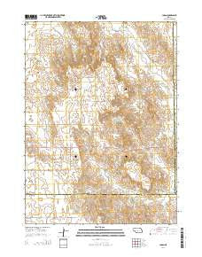 Logan Nebraska Current topographic map, 1:24000 scale, 7.5 X 7.5 Minute, Year 2014