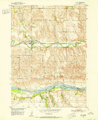 Lynch Nebraska Historical topographic map, 1:24000 scale, 7.5 X 7.5 Minute, Year 1950