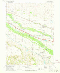 Maxwell Nebraska Historical topographic map, 1:24000 scale, 7.5 X 7.5 Minute, Year 1970