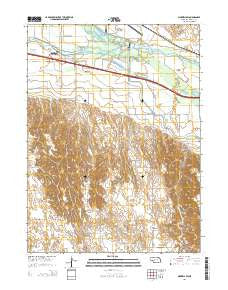 Maxwell SW Nebraska Current topographic map, 1:24000 scale, 7.5 X 7.5 Minute, Year 2014
