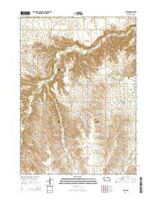Meek Nebraska Current topographic map, 1:24000 scale, 7.5 X 7.5 Minute, Year 2014