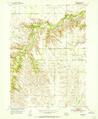 Meek Nebraska Historical topographic map, 1:24000 scale, 7.5 X 7.5 Minute, Year 1954