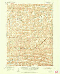 Merriman 4 Nebraska Historical topographic map, 1:62500 scale, 15 X 15 Minute, Year 1951
