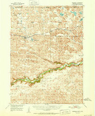 Merriman Nebraska Historical topographic map, 1:62500 scale, 15 X 15 Minute, Year 1951