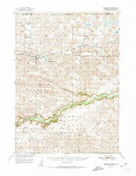 Merriman Nebraska Historical topographic map, 1:62500 scale, 15 X 15 Minute, Year 1951