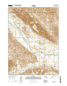 Milburn Nebraska Current topographic map, 1:24000 scale, 7.5 X 7.5 Minute, Year 2014
