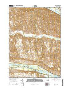 Monowi Nebraska Current topographic map, 1:24000 scale, 7.5 X 7.5 Minute, Year 2014
