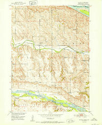 Monowi Nebraska Historical topographic map, 1:24000 scale, 7.5 X 7.5 Minute, Year 1952