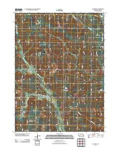 Monterey Nebraska Historical topographic map, 1:24000 scale, 7.5 X 7.5 Minute, Year 2011