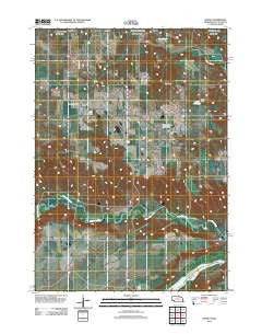 Naper Nebraska Historical topographic map, 1:24000 scale, 7.5 X 7.5 Minute, Year 2011