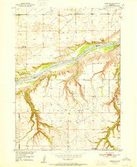 Naper SW Nebraska Historical topographic map, 1:24000 scale, 7.5 X 7.5 Minute, Year 1951