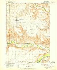 Naper Nebraska Historical topographic map, 1:24000 scale, 7.5 X 7.5 Minute, Year 1951