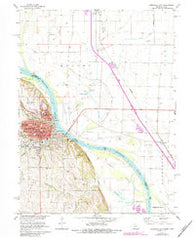 Nebraska City Nebraska Historical topographic map, 1:24000 scale, 7.5 X 7.5 Minute, Year 1966