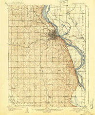Nebraska City Nebraska Historical topographic map, 1:62500 scale, 15 X 15 Minute, Year 1907