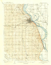 Nebraska City Nebraska Historical topographic map, 1:62500 scale, 15 X 15 Minute, Year 1907