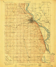Nebraska City Nebraska Historical topographic map, 1:62500 scale, 15 X 15 Minute, Year 1907