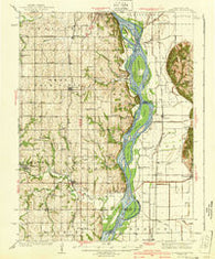 Nehawka Nebraska Historical topographic map, 1:62500 scale, 15 X 15 Minute, Year 1940