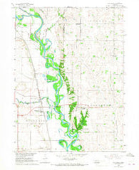 Nickerson Nebraska Historical topographic map, 1:24000 scale, 7.5 X 7.5 Minute, Year 1966