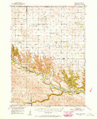 Norden Nebraska Historical topographic map, 1:62500 scale, 15 X 15 Minute, Year 1950