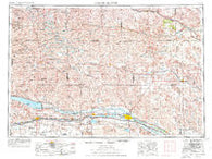 North Platte Nebraska Historical topographic map, 1:250000 scale, 1 X 2 Degree, Year 1954