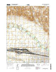 North Platte West Nebraska Current topographic map, 1:24000 scale, 7.5 X 7.5 Minute, Year 2014