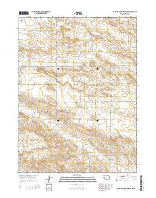 North of Oliver Reservoir Nebraska Current topographic map, 1:24000 scale, 7.5 X 7.5 Minute, Year 2014